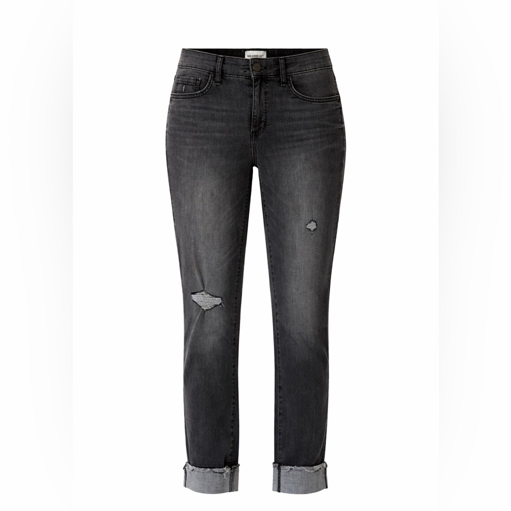 William Rast Charcoal Distressed Ankle Jeans